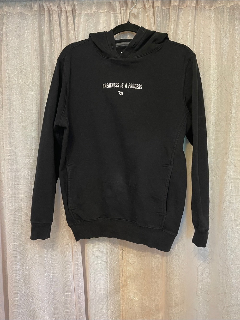 Greatness Is A Process Black Pullover Hoodie REFER TO PICS/VID FOR ANY STAINS